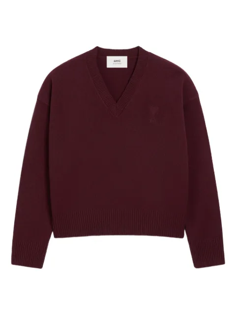 AMI Paris Ami de Coeur v-neck sweater