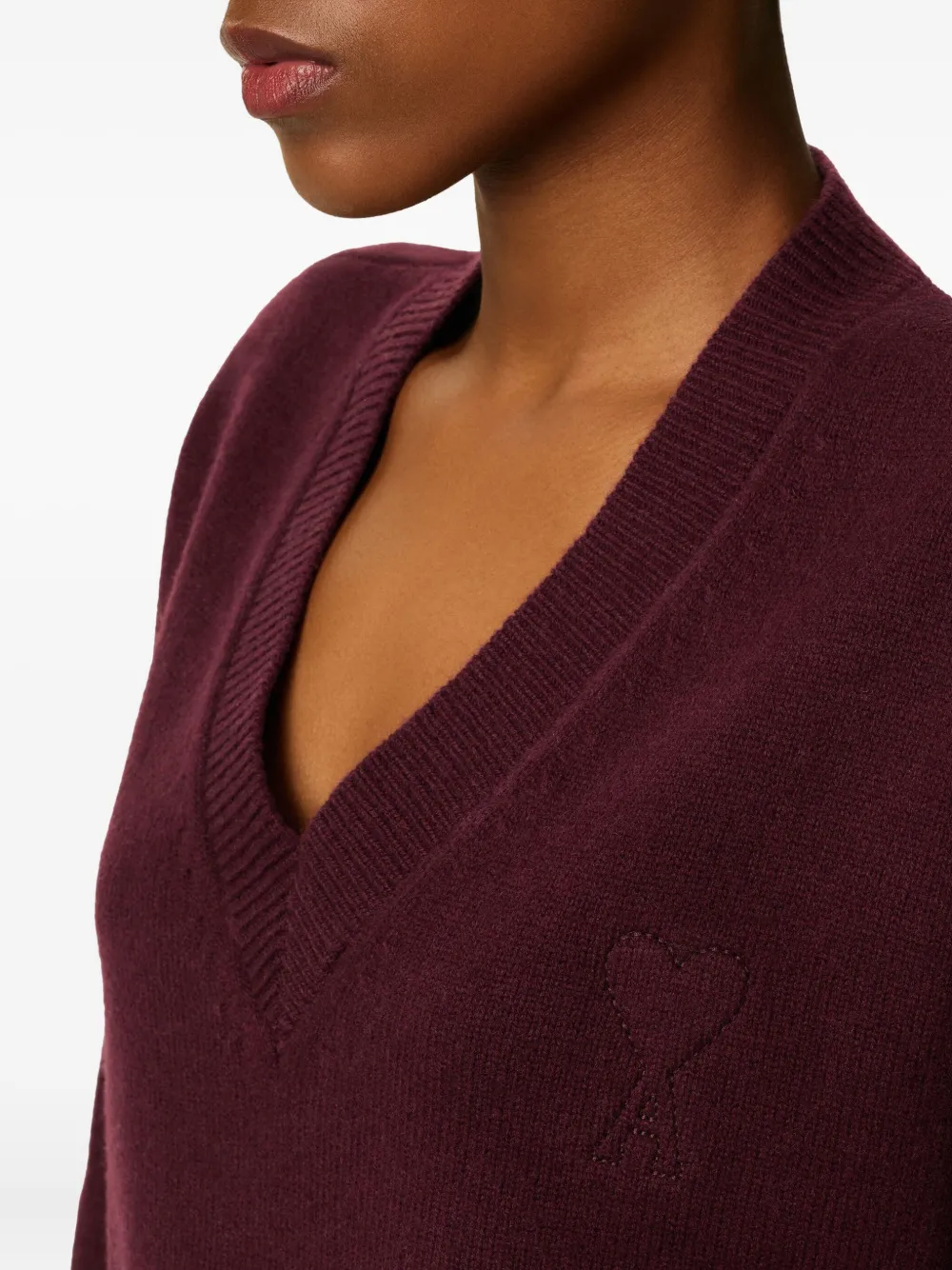 Ami De Coeur V-Neck wool sweater