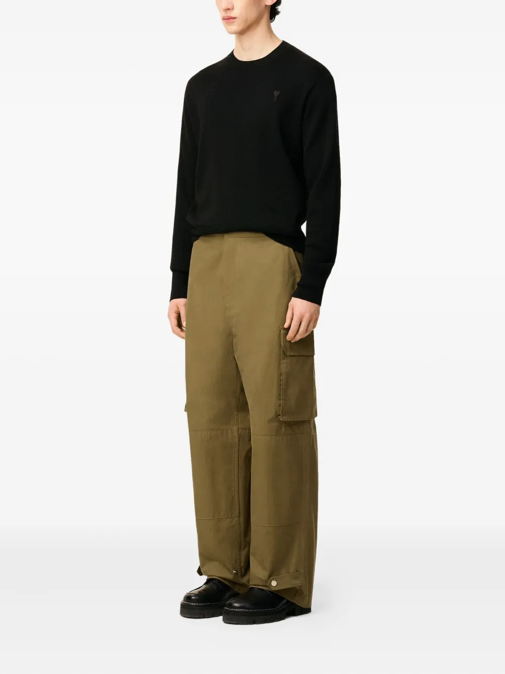 AMI Paris Broek met cargo zak Groen