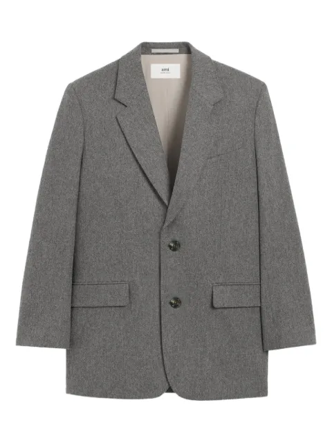 AMI Paris mélange-effect wool blazer