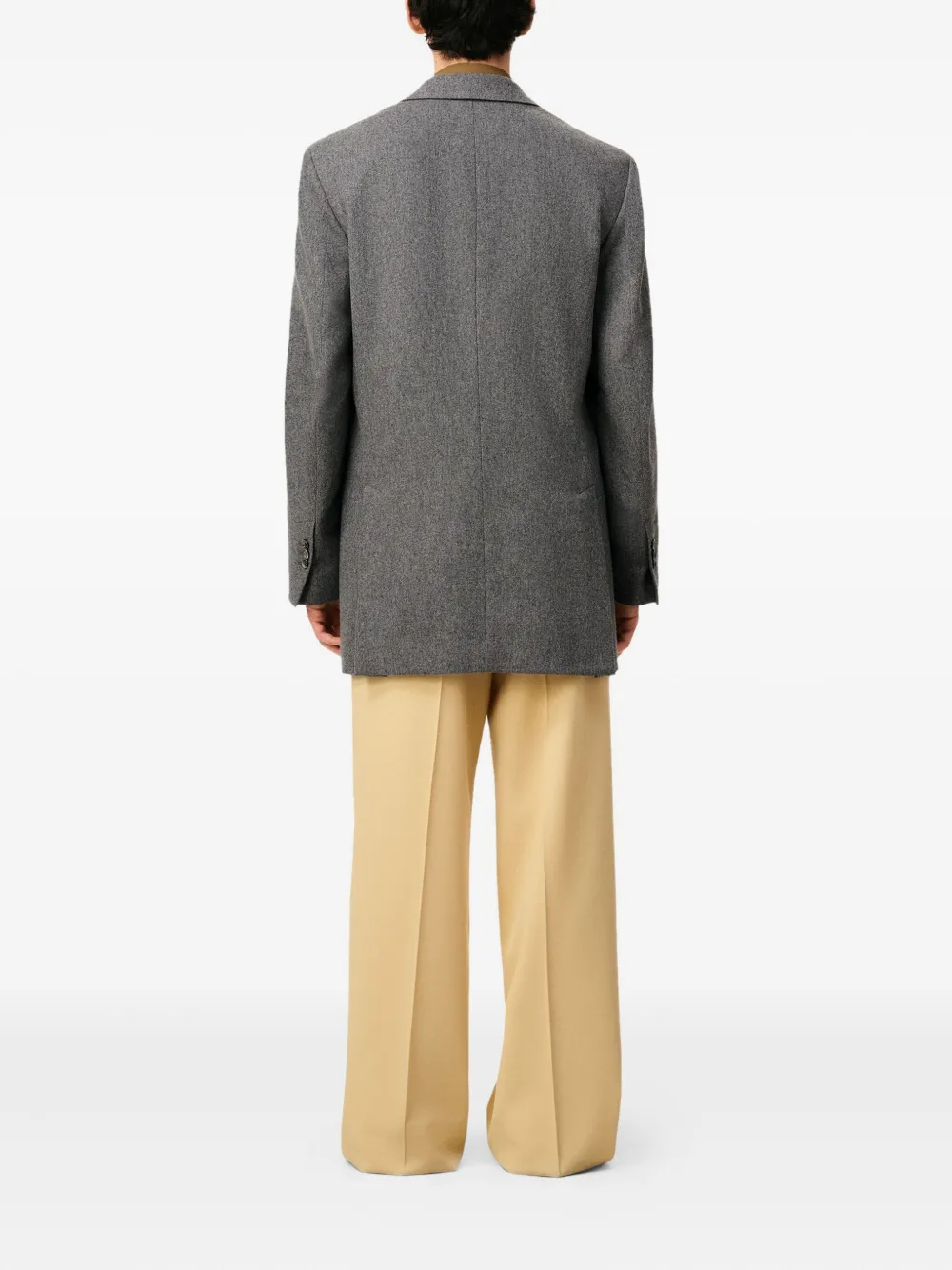 AMI Paris mélange-effect wool blazer Grijs
