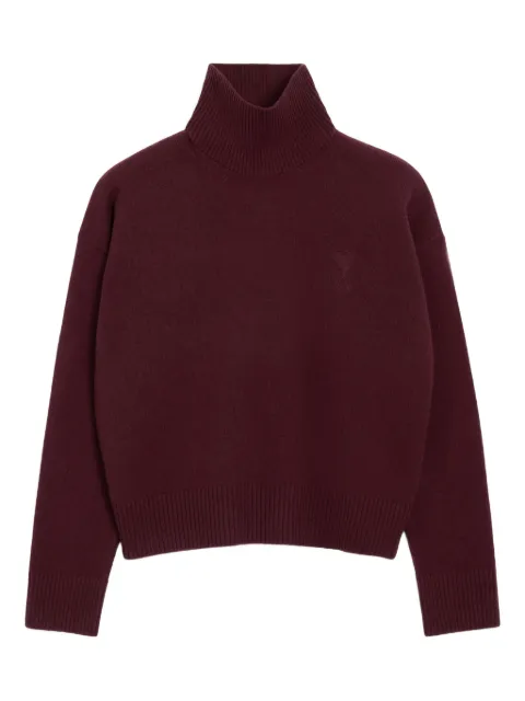 AMI Paris jersey Ami de Coeur con cuello alzado