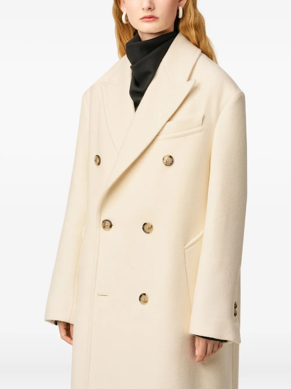 AMI Paris Jas met dubbele rij knopen Beige