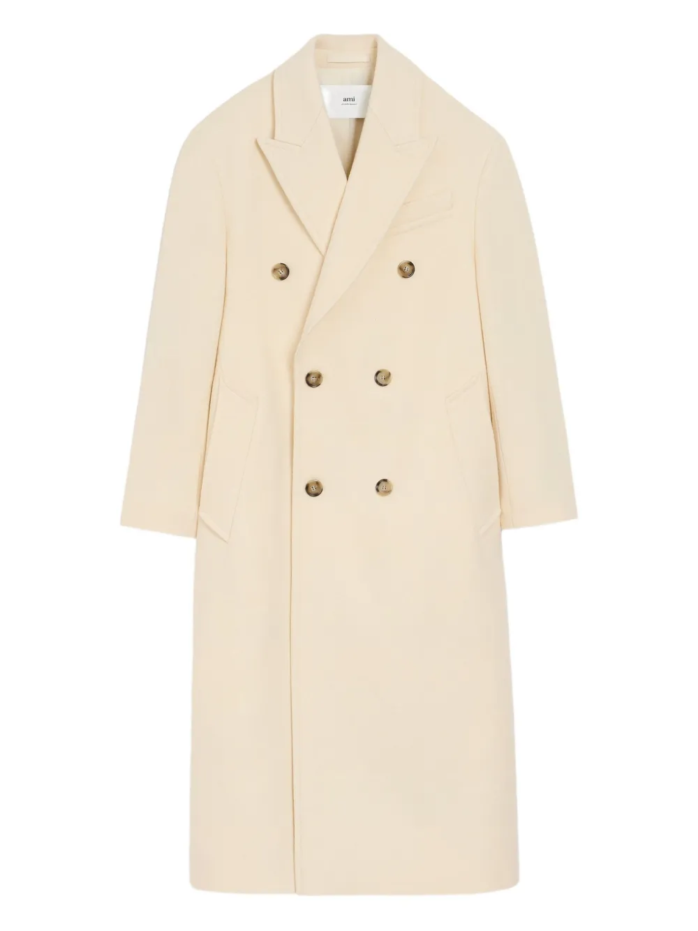 AMI Paris Jas met dubbele rij knopen Beige
