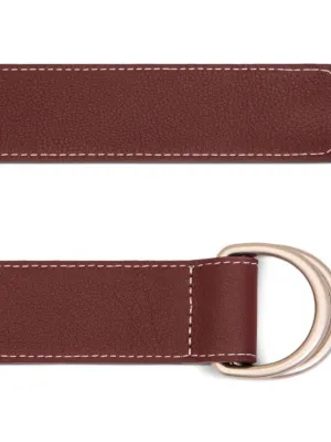 Ami Paris Women’s Leather Belt T2 Burgundy Brass Buckle 46\