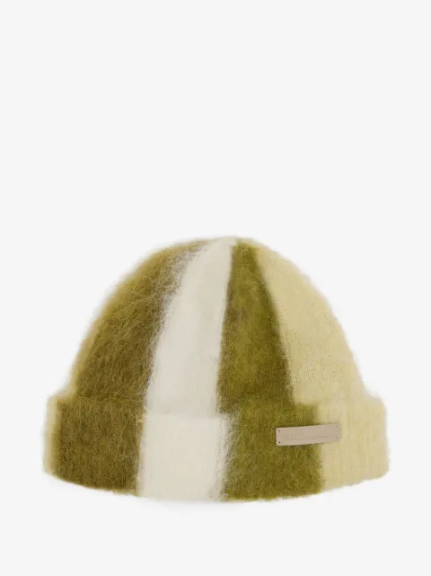 AMI Paris striped Ami De Coeur beanie