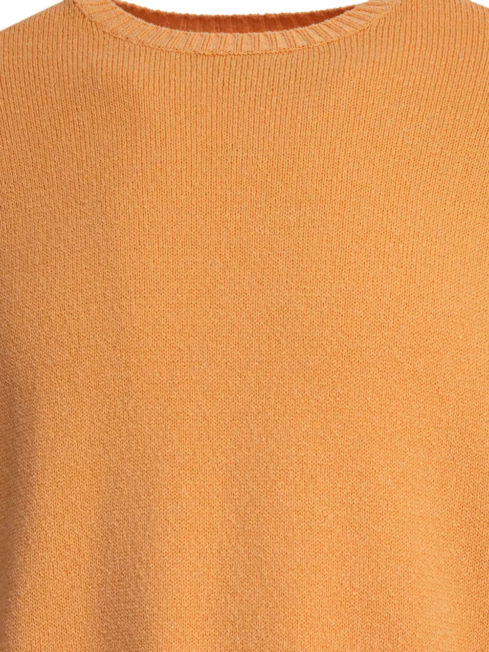 BEAMS PLUS Katoenen trui met ronde hals Oranje