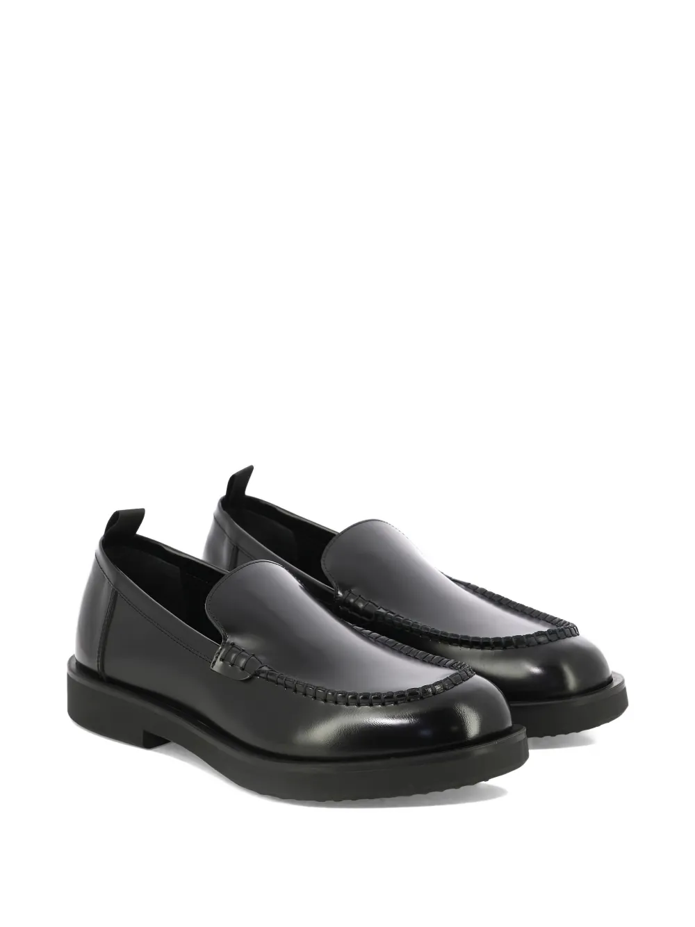 sturlini firenze leather slip-on loafers Black