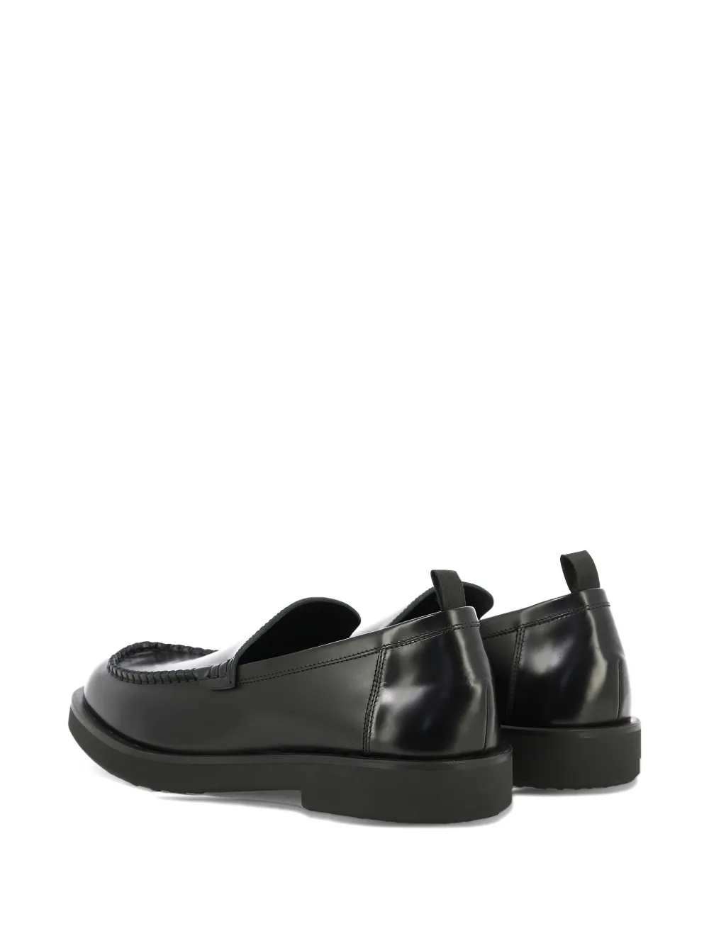 sturlini firenze leather slip-on loafers Black