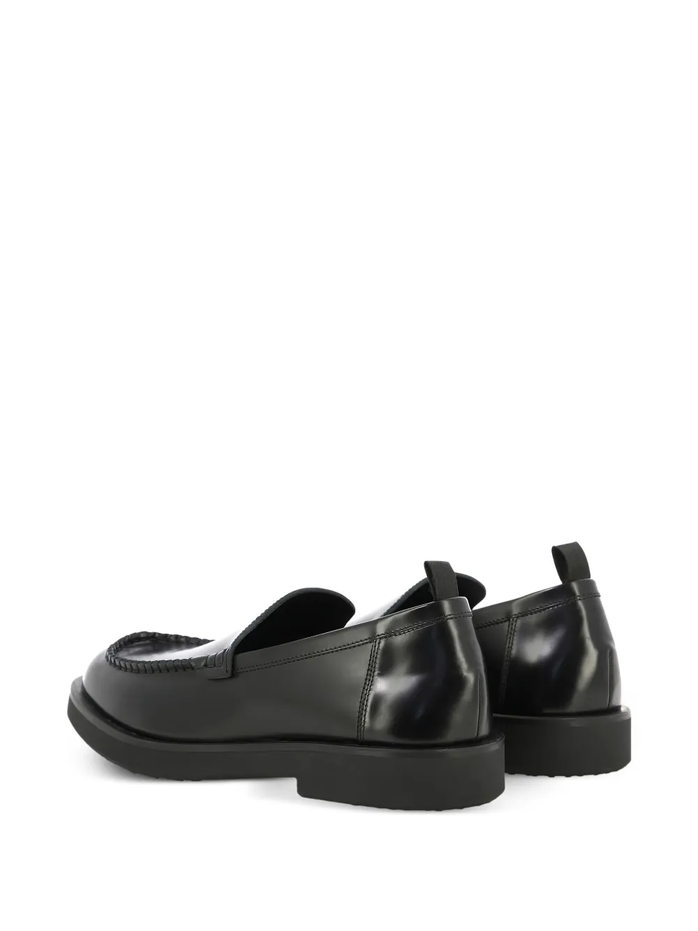 sturlini firenze leather slip-on loafers Black
