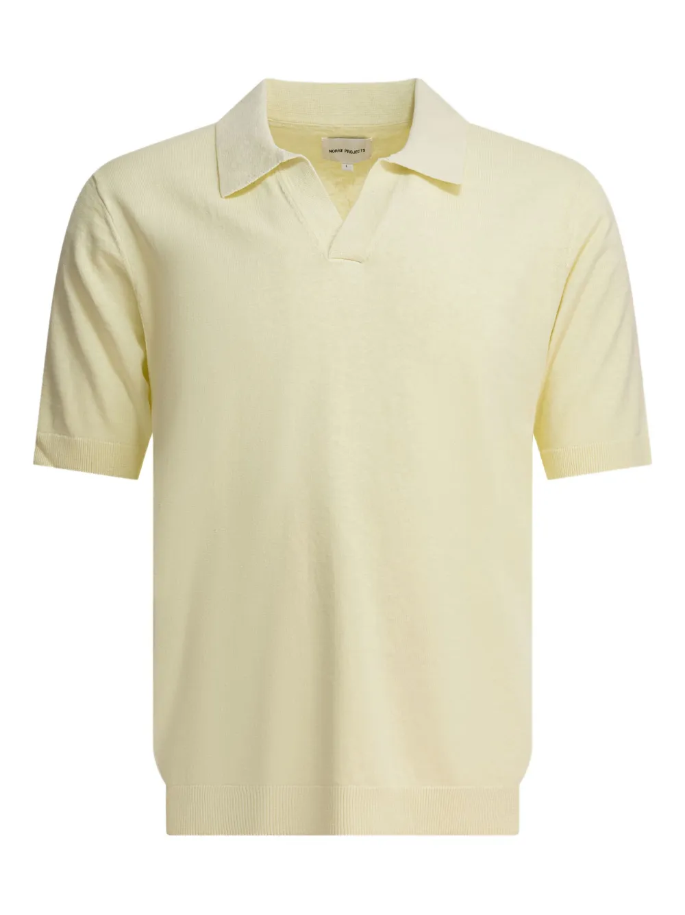 Norse Projects Leif Cotton Linen Polo Polo Shirts Yellow In Neutral