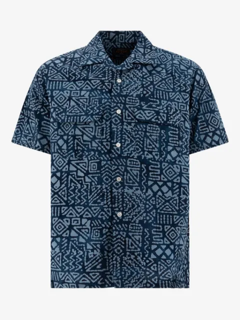 BEAMS PLUS camisa con estampado geométrico
