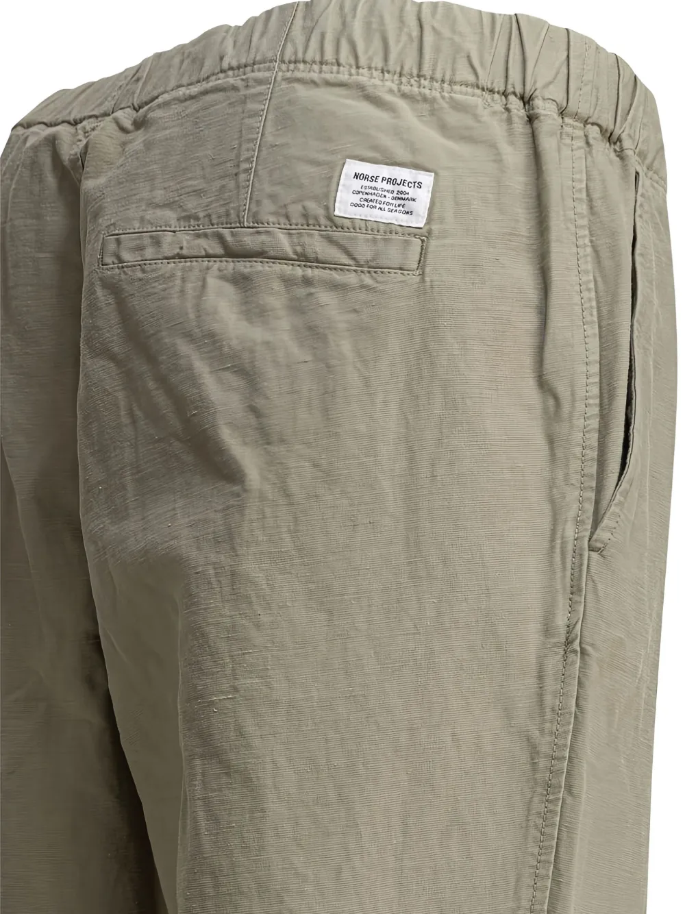 Norse Projects Straight broek van katoenblend Groen