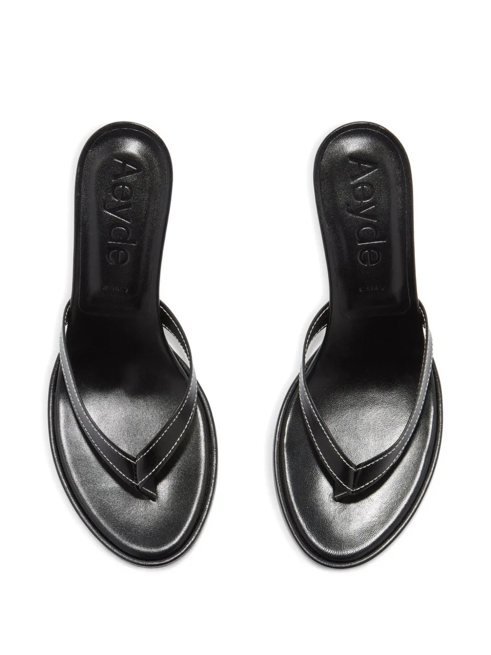 Aeyde 75mm Daphne leather sandals Black
