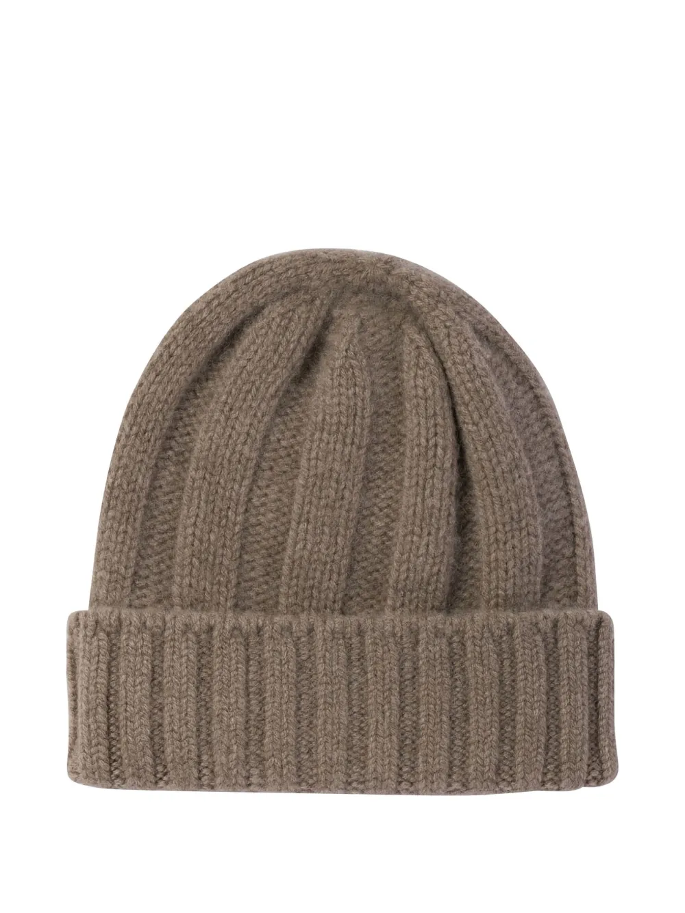 Beams Ribbed Cashmere Beanie In Brown