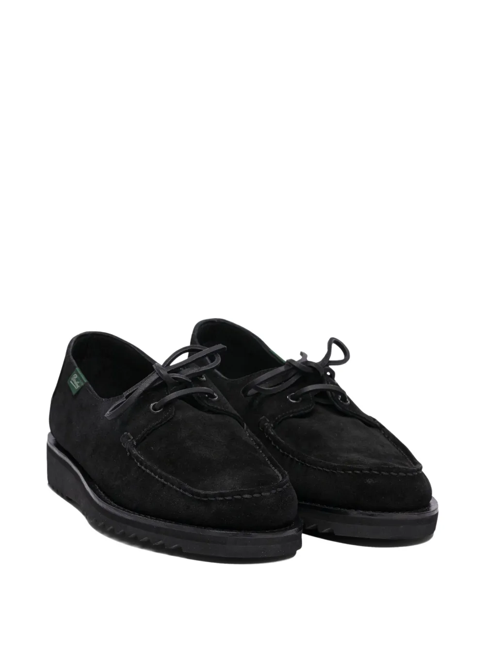 Kaptain Sunshine suede lace-up loafers - Zwart