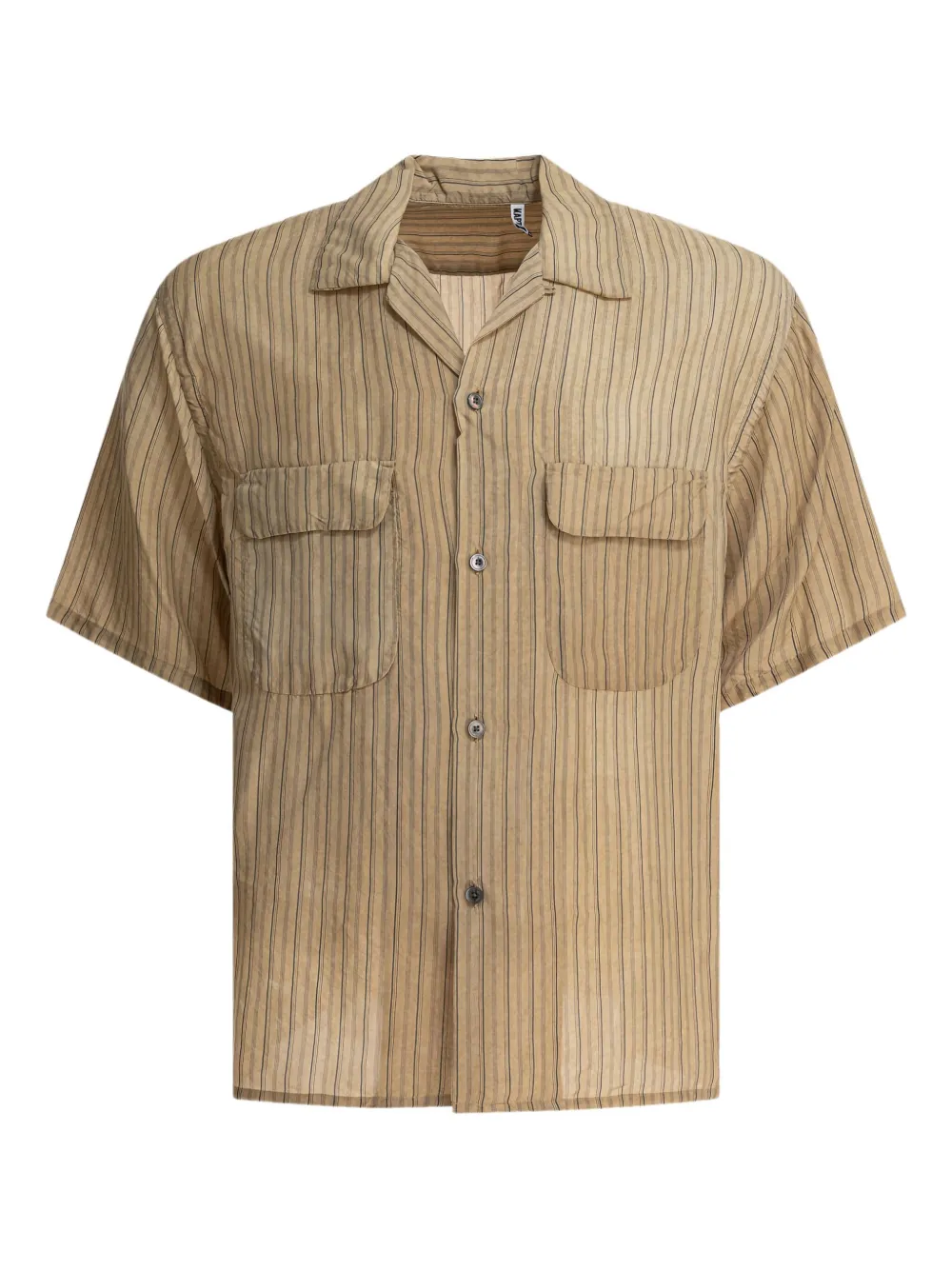 Kaptain Sunshine Gestreept overhemd Beige