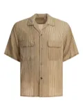 Kaptain Sunshine striped chest-pocket shirt - Neutrals