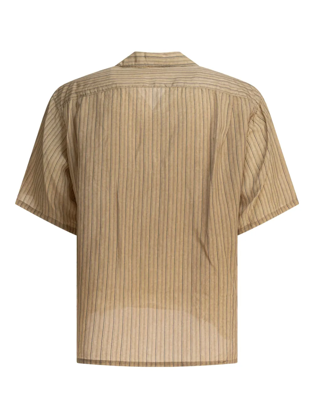Kaptain Sunshine striped chest-pocket shirt - Beige