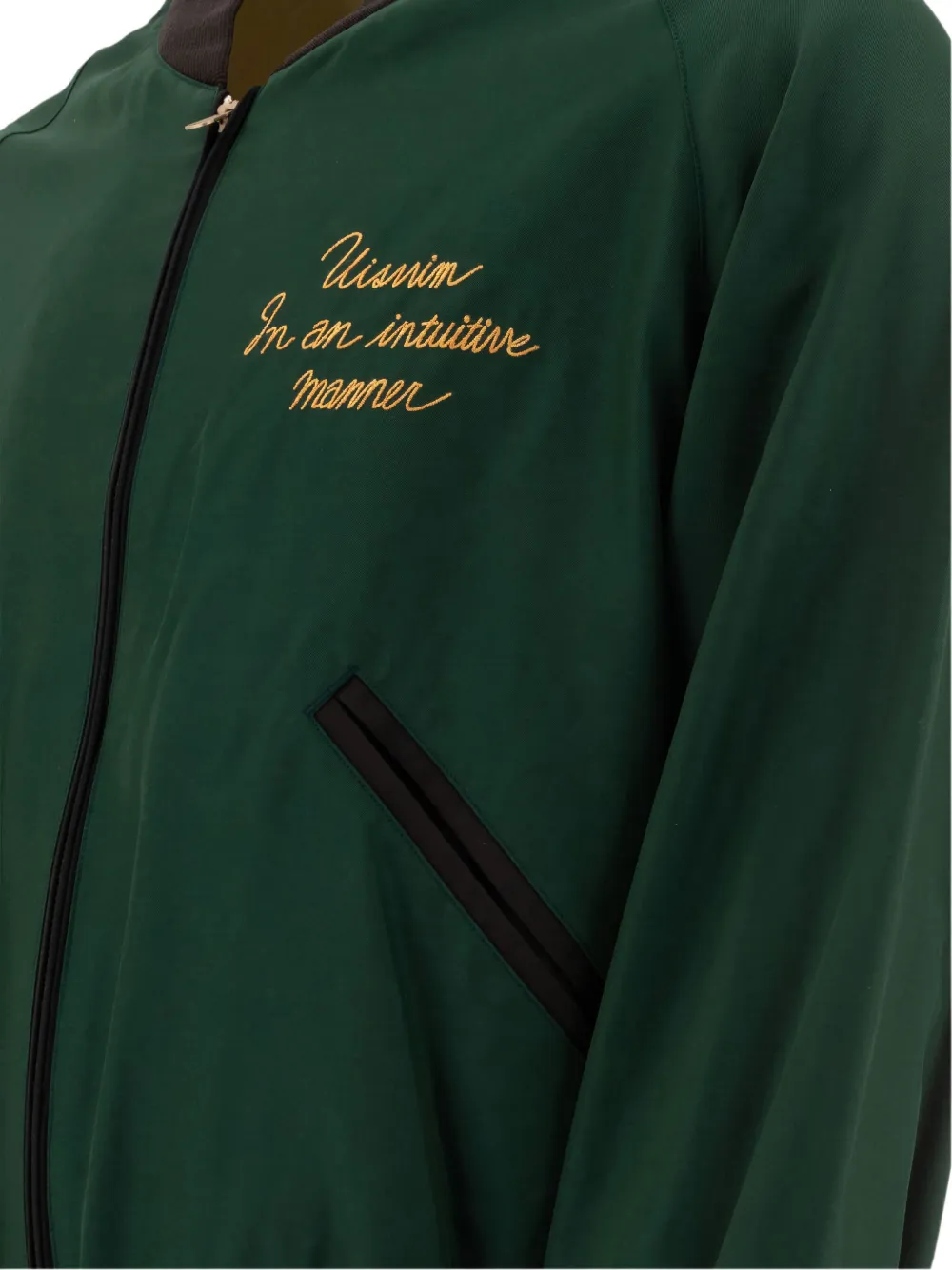 visvim Geribbeld bomberjack met borduurwerk Groen