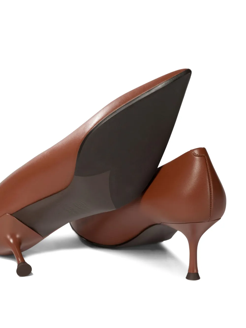 Sergio Levantesi Ella pointed-toe kitten-heel pumps Bruin