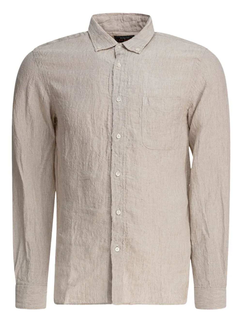 BEAMS PLUS linen pocket shirt Beige