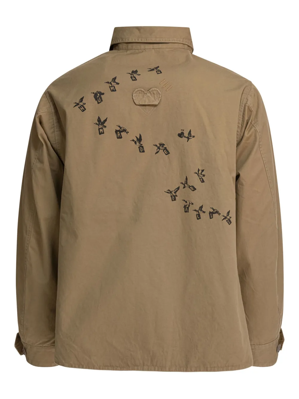 Human Made duck-print button-fastening jacket Beige