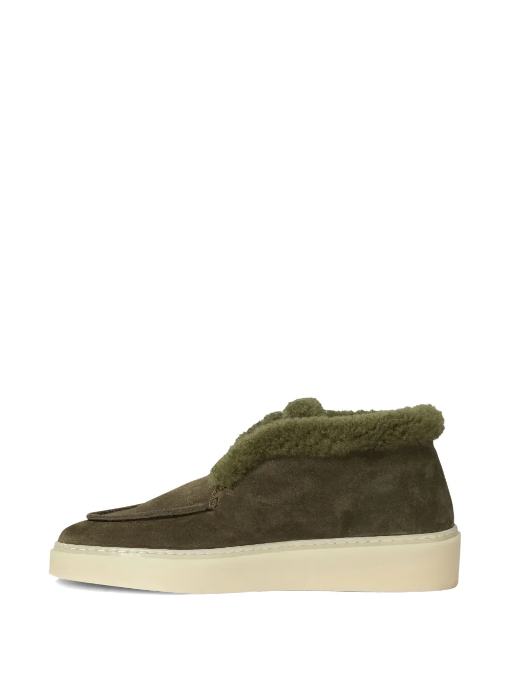 Officine Creative shearling-trimmed boots Green