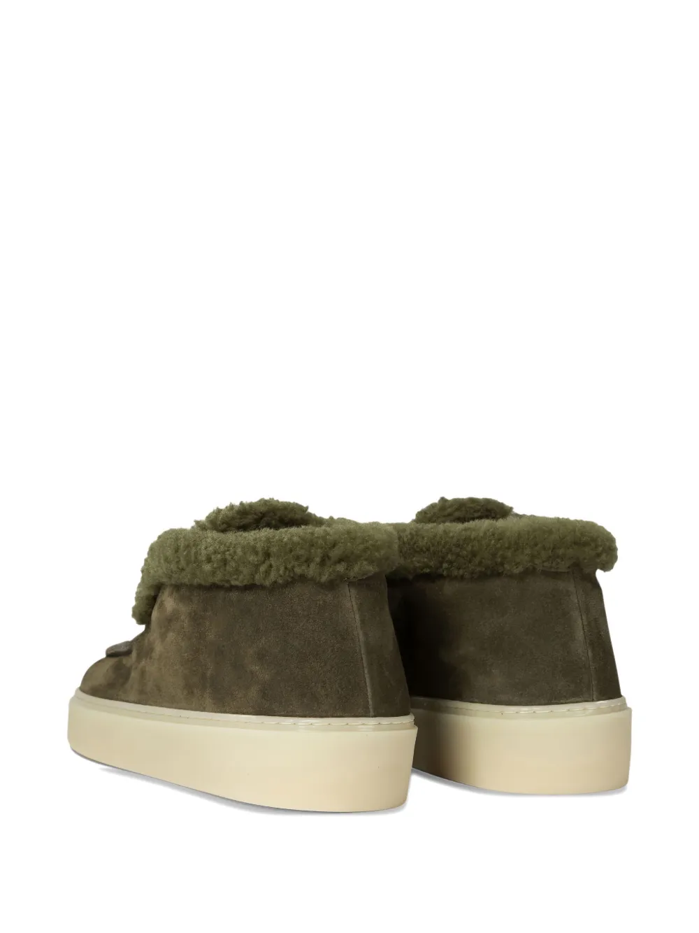Officine Creative shearling-trimmed boots Green