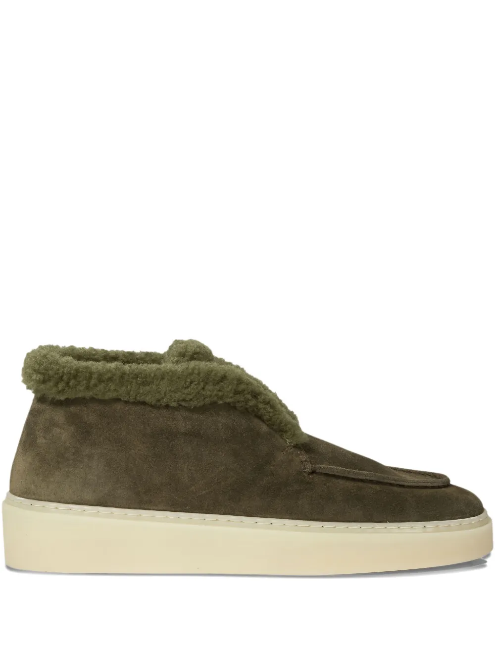 Officine Creative shearling-trimmed boots Green