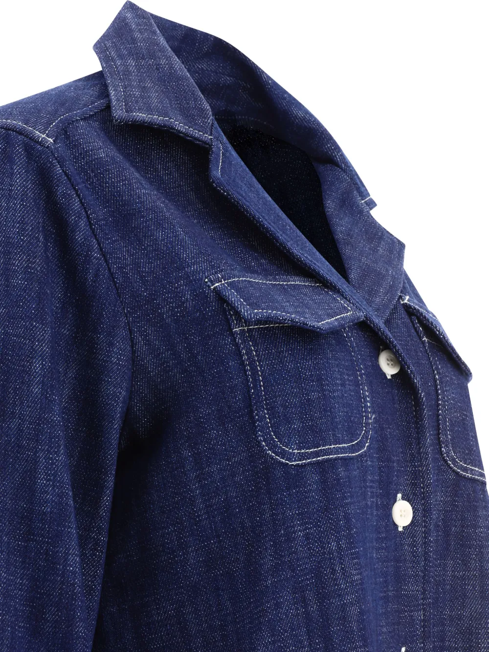 Ines De La Fressange Chemise Evana Bleu Denim In Blue