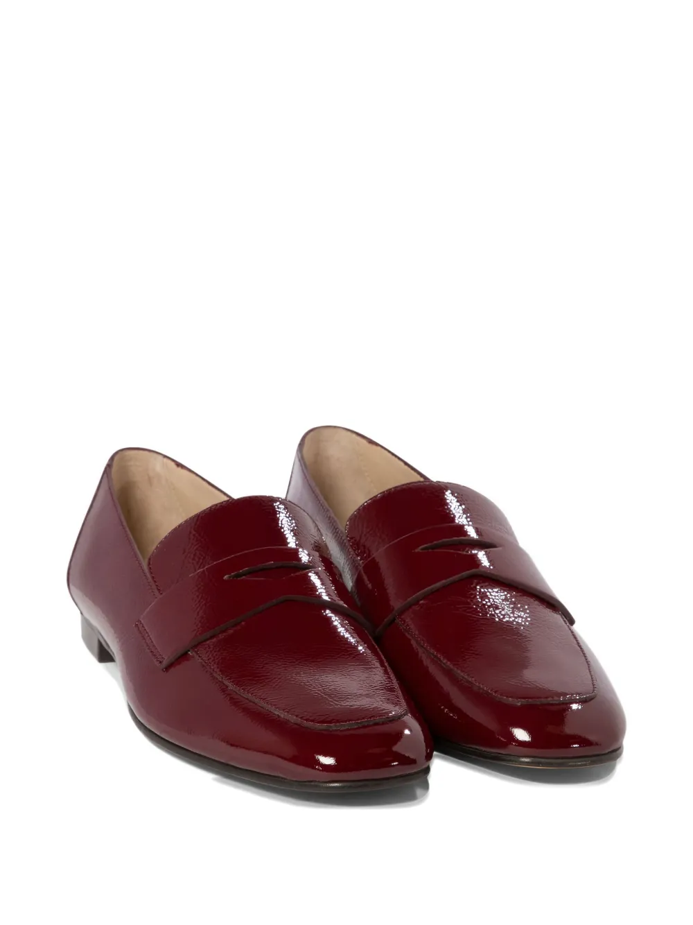 Le Monde Beryl patent-leather loafers Red