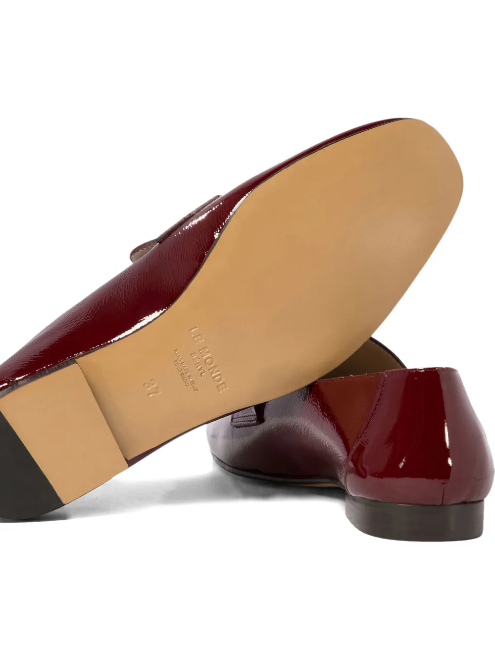 Le Monde Beryl patent-leather loafers Red