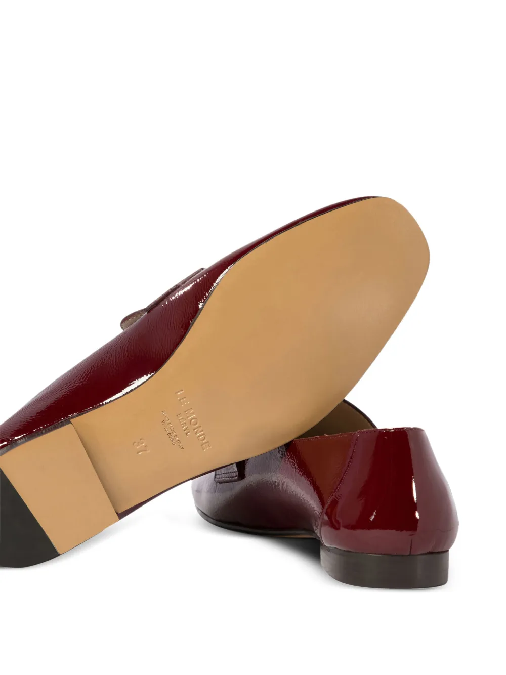 Le Monde Beryl patent-leather loafers Red