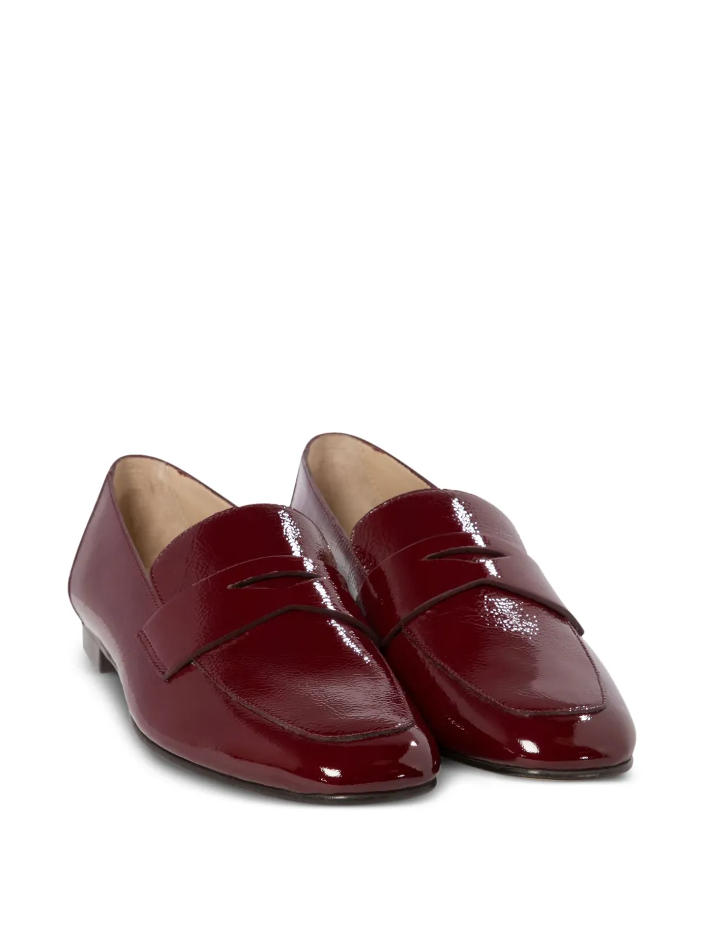 Le Monde Beryl patent-leather loafers Red