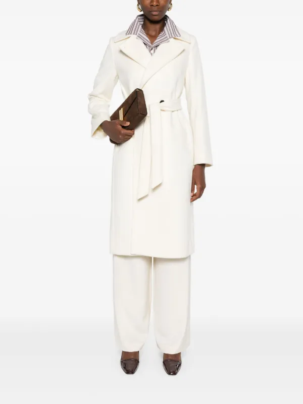 ジャケット・アウター Off-White Made in Italy virgin wool coat Max Mara virgin-wool Coat | White | FARFETCH