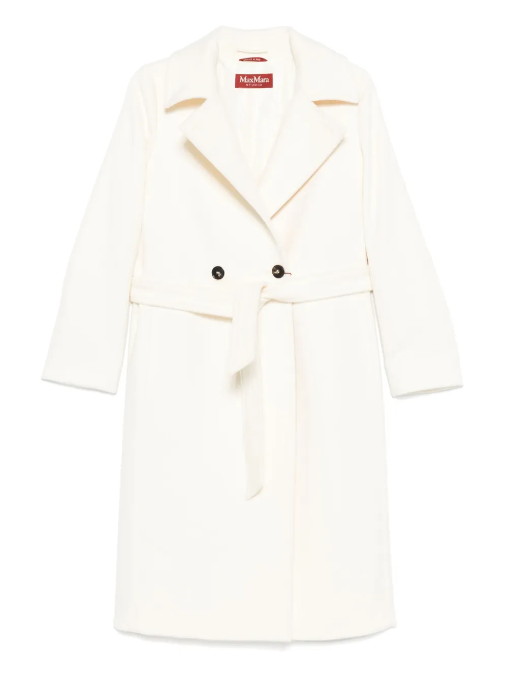 Max Mara virgin-wool coat - ホワイト Max Mara virgin-wool coat - ホワイト