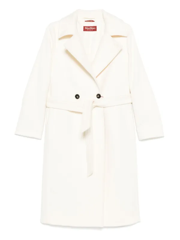 ジャケット・アウター Off-White Made in Italy virgin wool coat Max Mara virgin-wool Coat | White | FARFETCH
