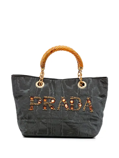 Prada Pre-Owned 20th Century Quilted Tessuto Resin Handle tote bag