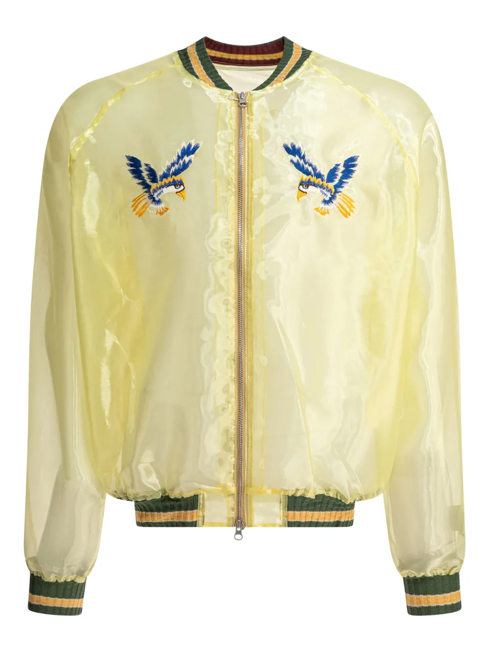 KAPITAL embroidered-bird-map jacket | Yellow | Image 1