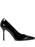 Sergio Levantesi 100mm Ley Décolleté leather pointed-toe pumps - Black