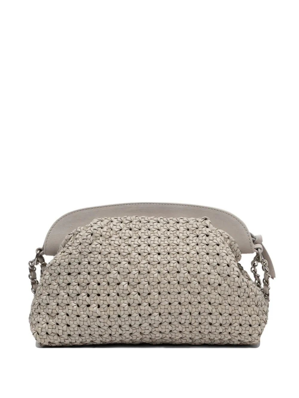 Reptile's House Woven-leather Clutch Bag In Gray