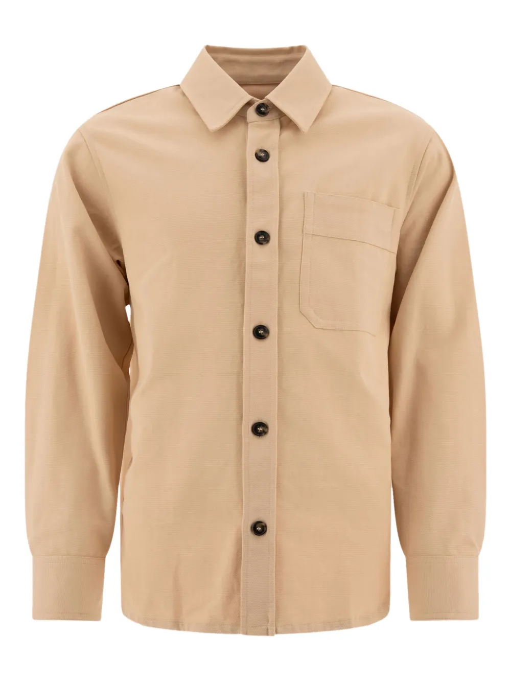 A.P.C. heart-pocket button-down shirt Beige