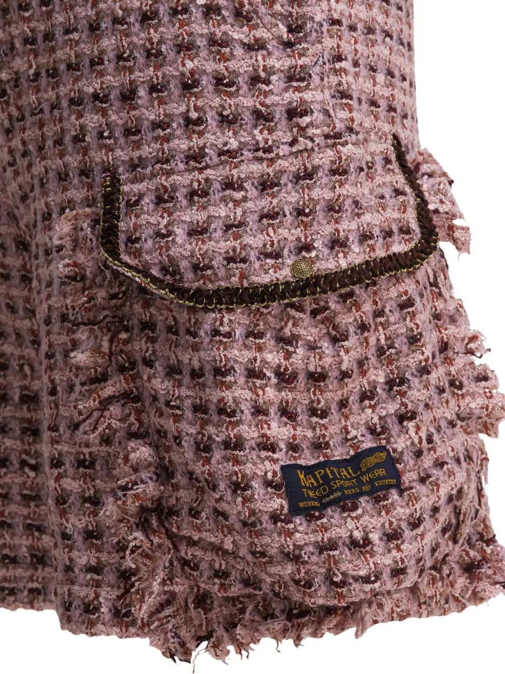 KAPITAL Tweed cargo shorts Roze