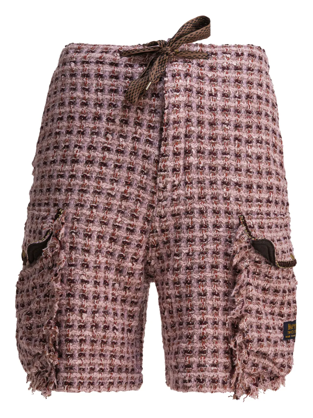 KAPITAL Tweed cargo shorts Roze