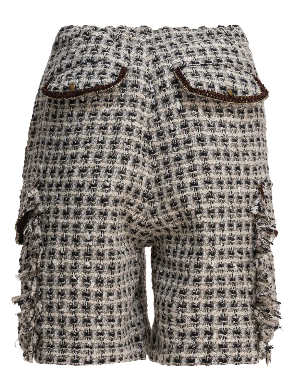 KAPITAL Tweed shorts met trekkoordtaille - Grijs