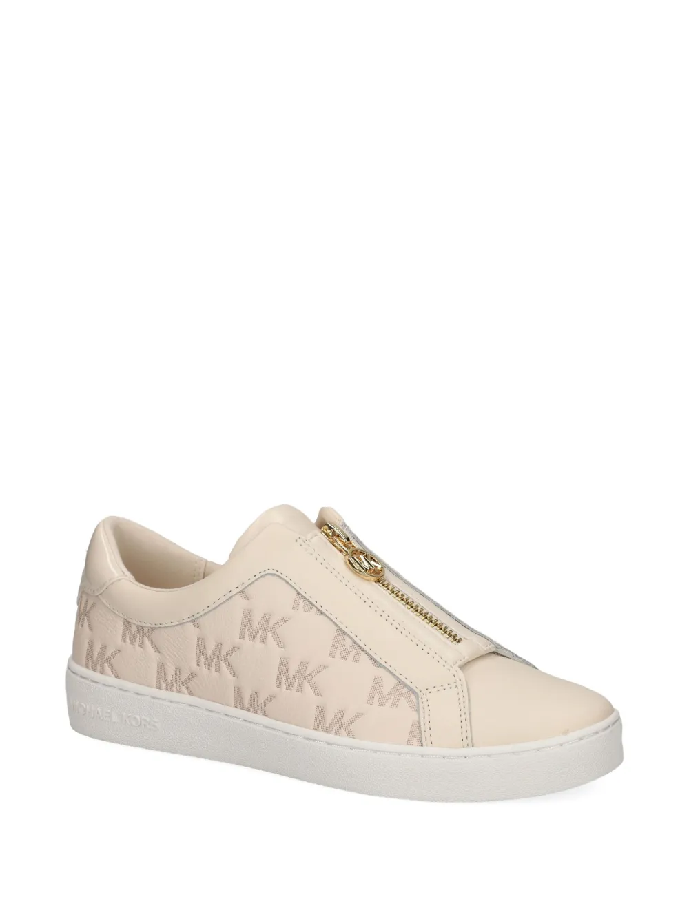 Michael Michael Kors Keaton Zip-detail Sneakers In Neutral