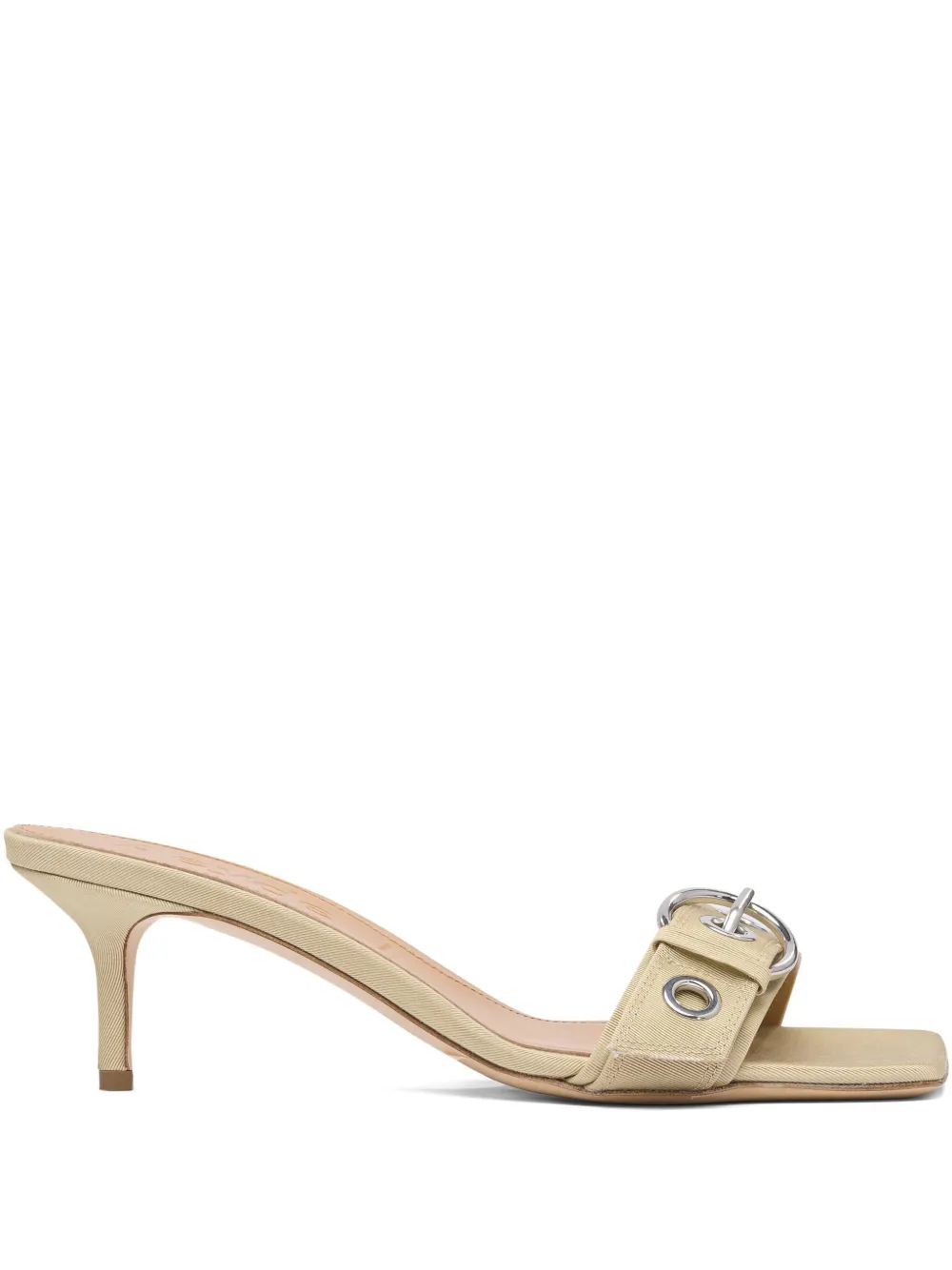 Aeyde 55mm Ilvy buckle-detail square-toe sandals Neutrals