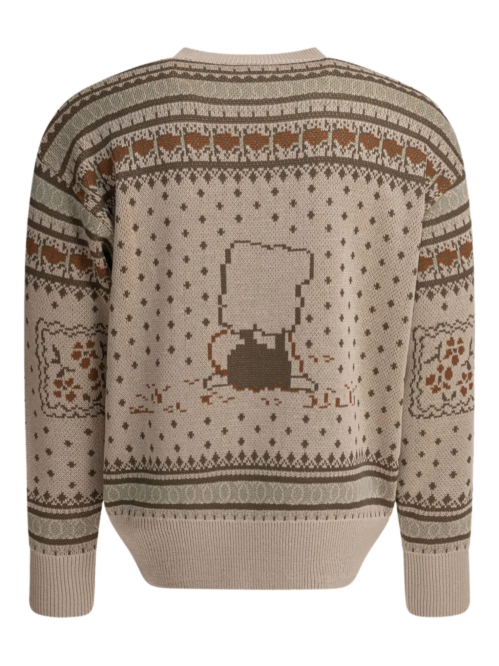 KAPITAL Fair Isle Peckish Rainbowy sweater - Bruin