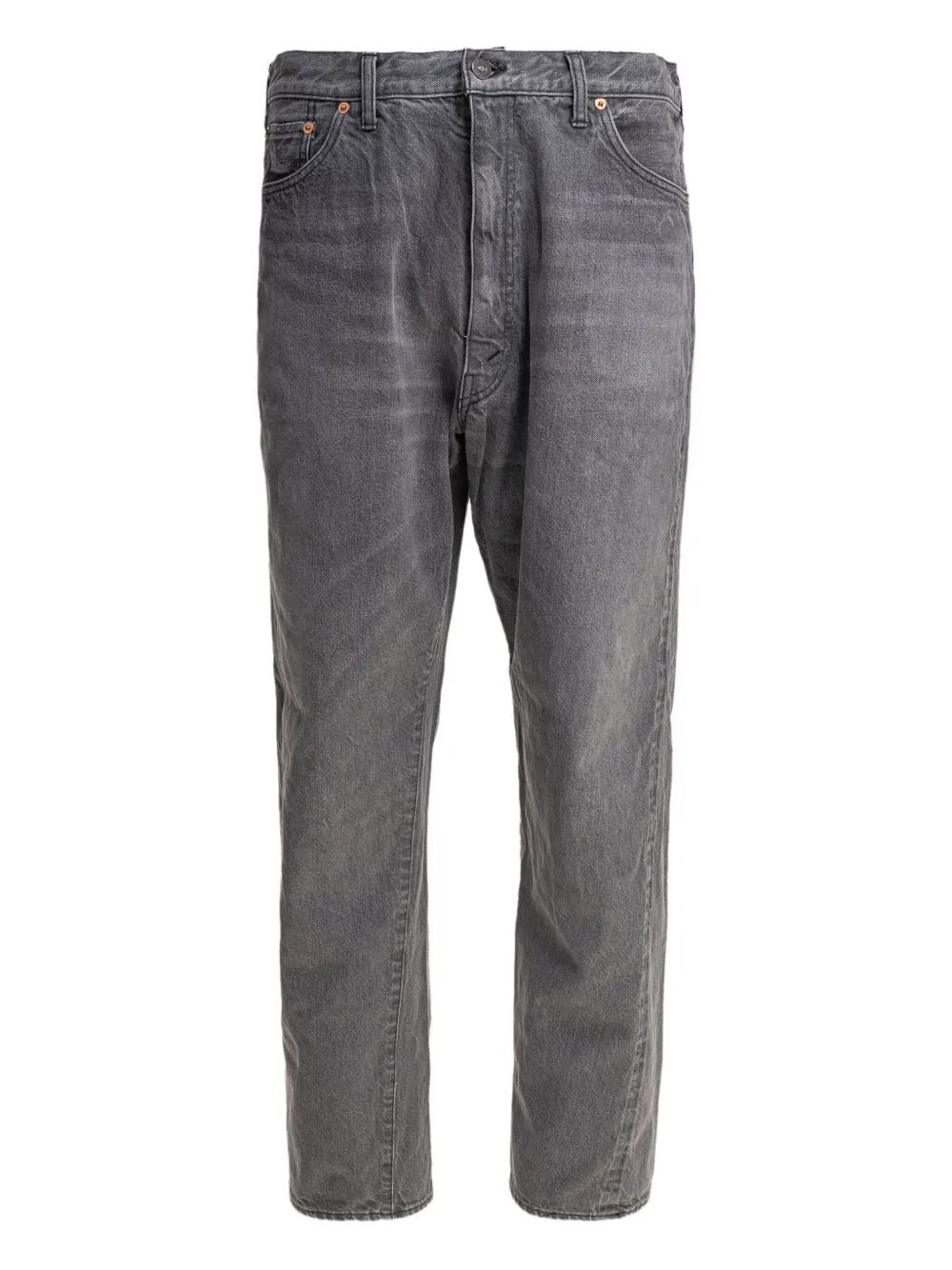 Kaptain Sunshine Jeans van verwassen katoen Grijs